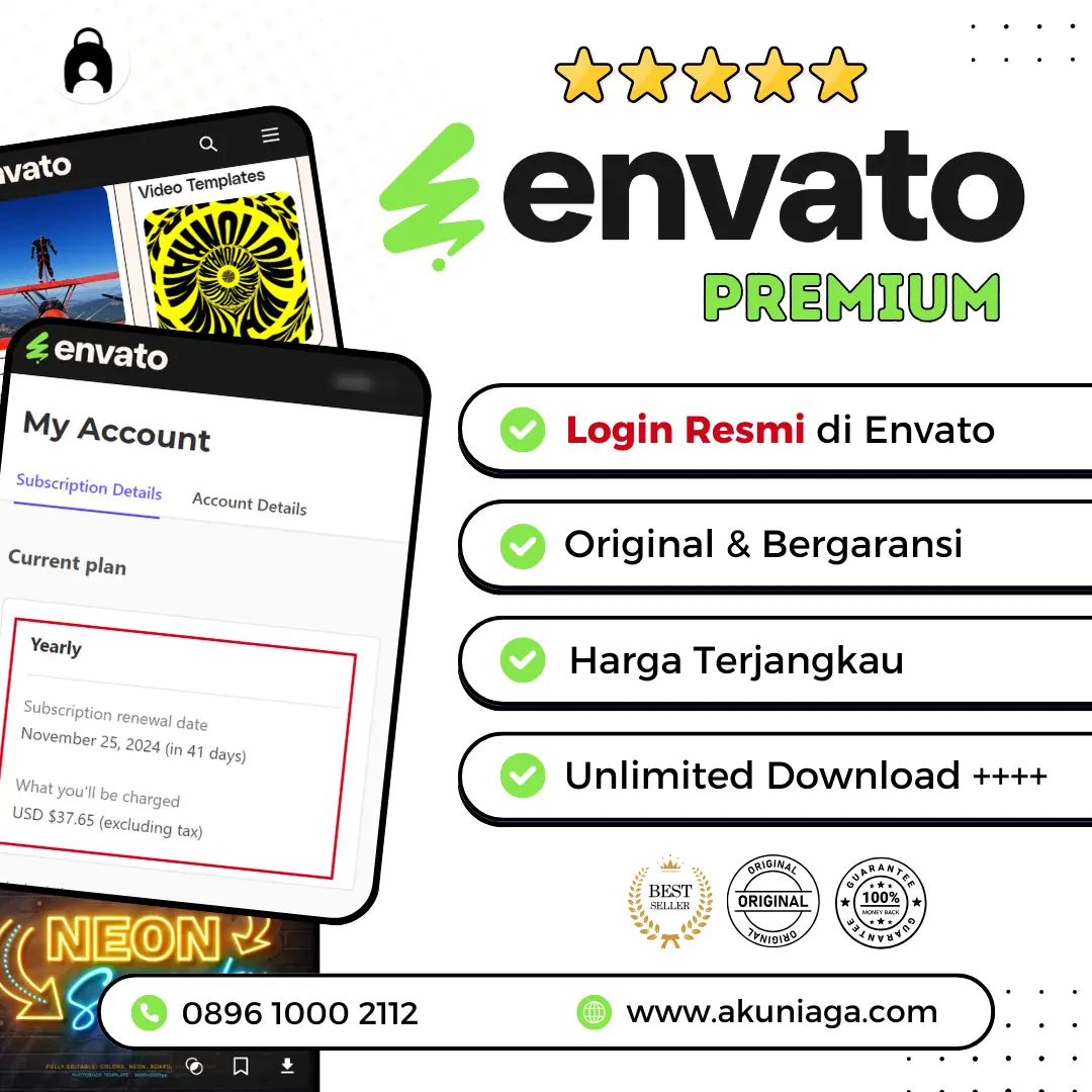 Envato Elements 3 Bulan Share