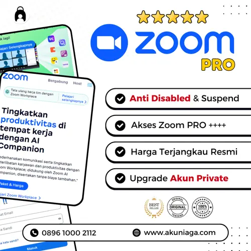 Zoom PRO 100 Peserta 1 Bulan Reguler